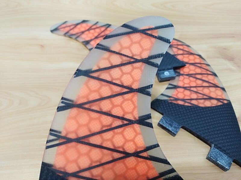 FCS Fins G5 Surfboard Fin Honeycomb Fibreglass Fins orange Black FCS Quilhas Fins Carbon