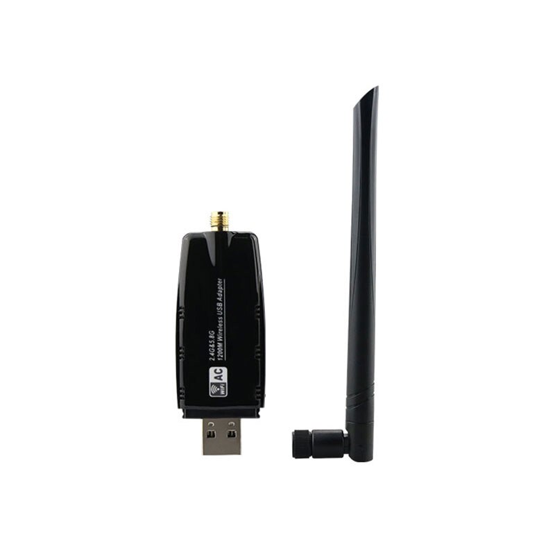 Usb wifi-adapter 1200 mbps usb 3.0 pc wifi-adapter lan wifi-dongle ac wifi-ontvanger met antenne voor laptop desktop