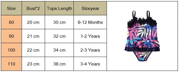 Little Girls One-piece Swimsuit Toddler Baby Girl Swimwear Leaf Print Swimsuits One-piece Bikini Beachwear Tankini 0-4T