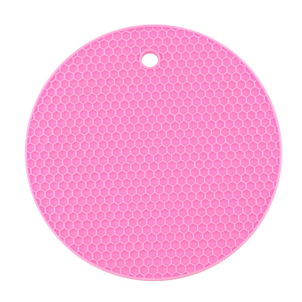 Multi-use Round Silicone Non-slip Heat Resistant Mat Hang Tableware Coaster Cushion Placemat Pot Holder: G