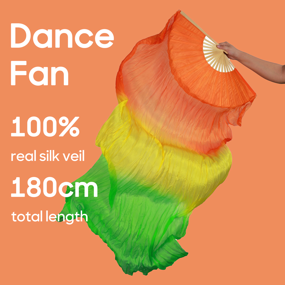 Wachlarz robić Tańca Brzucha Damski 100% Jedwab Prawdziwy Woale Składany Wachlarz Rekwizyty robić Ćwiczeń Tańca Akcesoria robić Występów Scenicznych Strój Taneczny