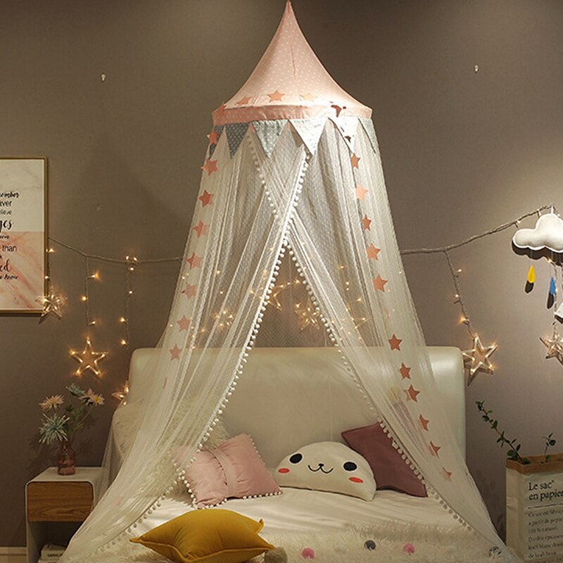 Baby Princess Mosquito Net decorazioni per la camera dei bambini culla lettino letto tenda a baldacchino tenda a cupola appesa culla rete tenda sospesa