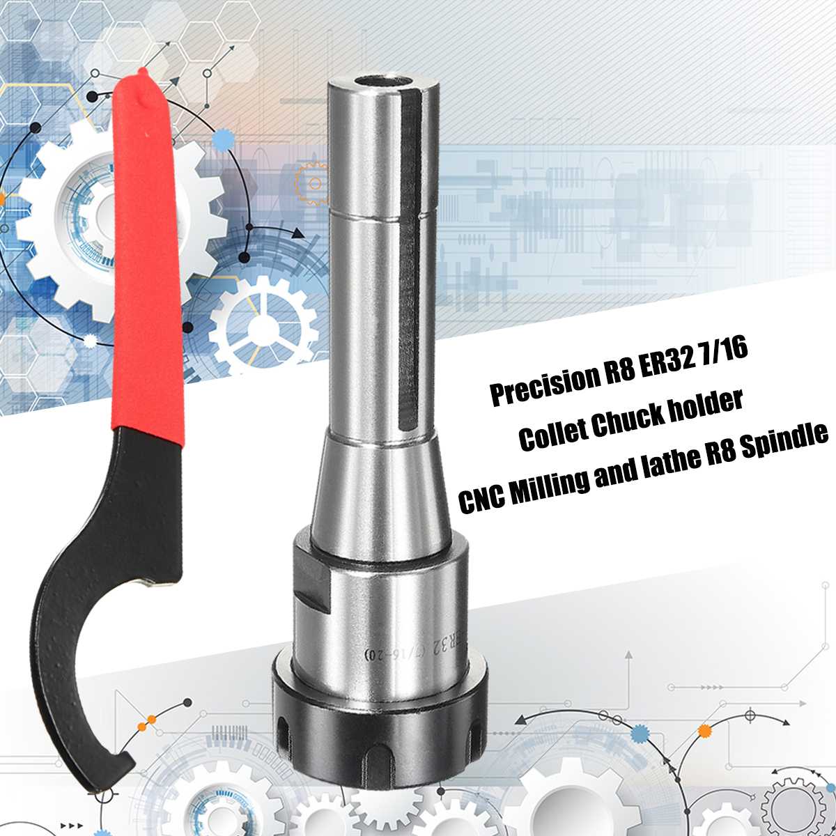 Precision R8 Spindle ER32 Milling Collet Chuck Holder Fixed CNC Millling Lathe Tool Holder