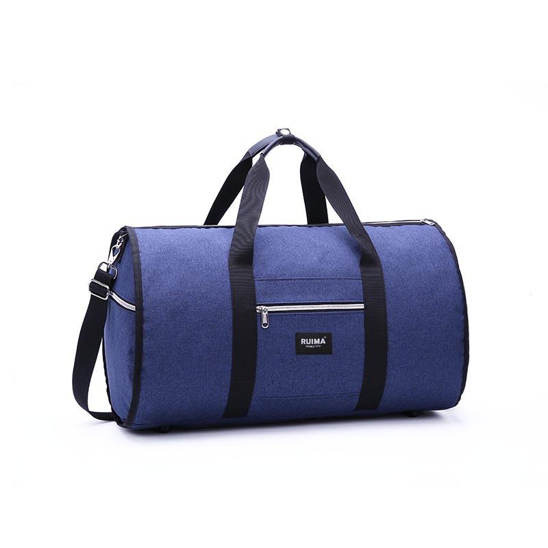 Business Reistas Suits Schouderriem Plunjezak Meerdere Zakken Bagage Tassen Koffer Kleding Weekend Bag: Blue travel bag