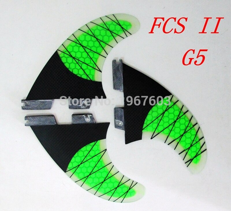 FCS II 2 Surf fins Tri set half carbon FCS 2 surfboard fins for surfboard G7 G5 L M Thrusters set: G5
