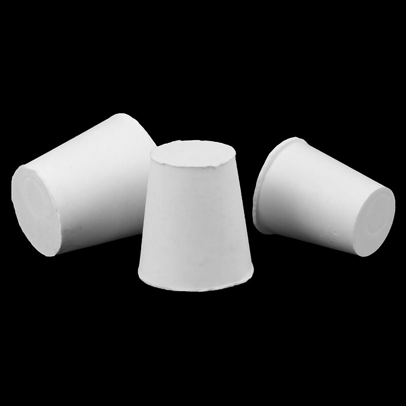 2 Pcs White Silicone Rubber Plug Stopper With Hole Airlock Bubbler Valve Wine Brew Silicone Plug Rubber Stopper