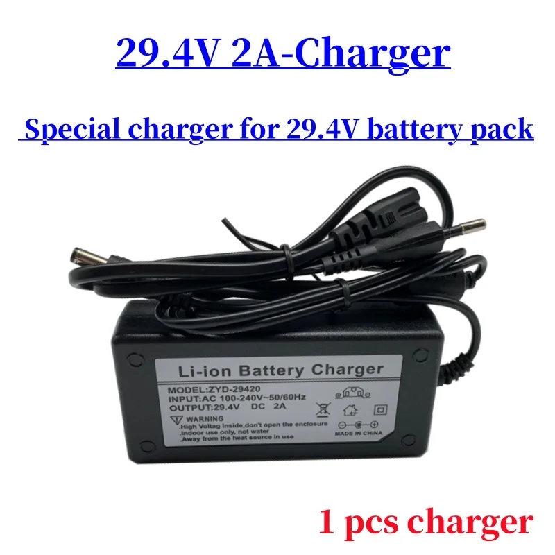 5000mAh 18650 7S2P Li-ion rechargeable battery pack 25.2V suitable for battery replacement of 29.4V electric scooters: black