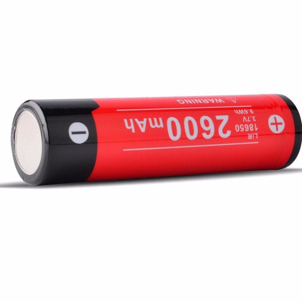 Bateria recarregável 2600 de lítio-íon, 18650 mah, para lanterna led clarus, proteção múltipla