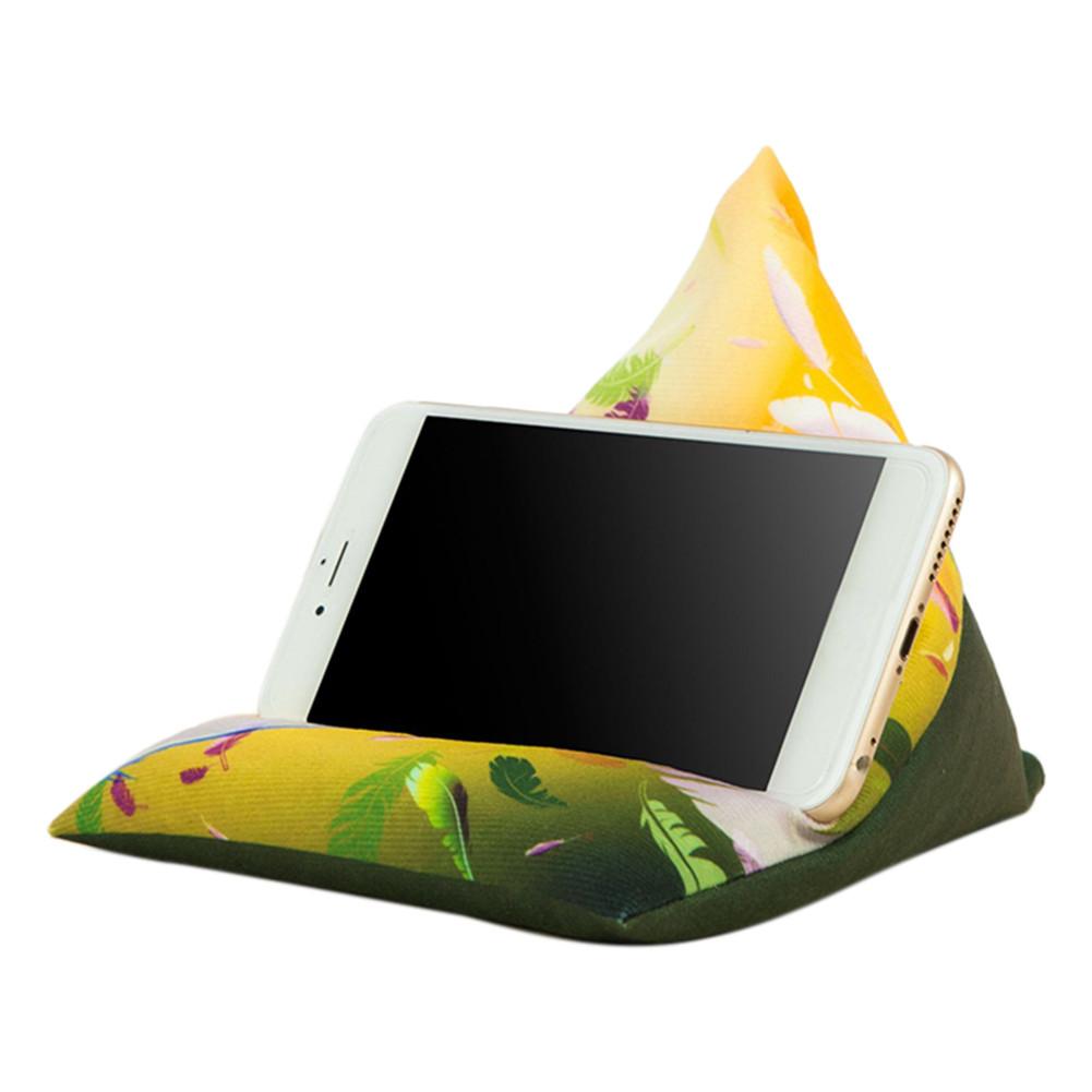Universellt tablettställ kudde telefonhållare kuddar laptopställ multi-vinklar mjuk kudde för säng golv skrivbord soffa soffa läsning: Gul