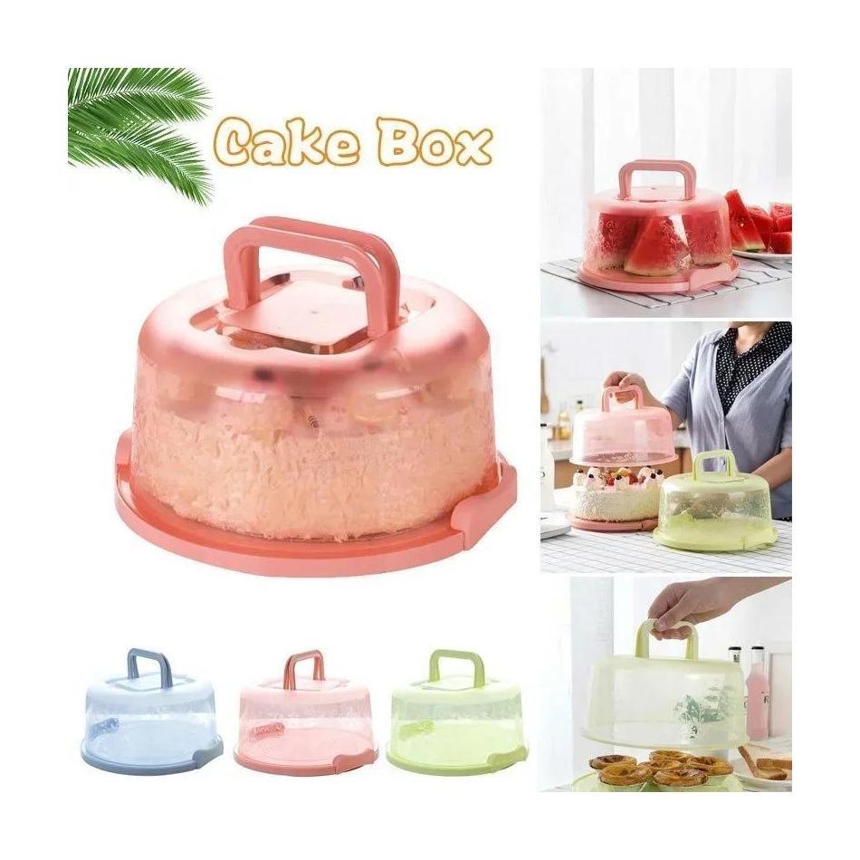 1 stks Verjaardagstaart Opbergdoos Ronde Keuken Bakken Container Stand Plaat Pie Carrier Huishoudelijke Bakvormen Gereedschap