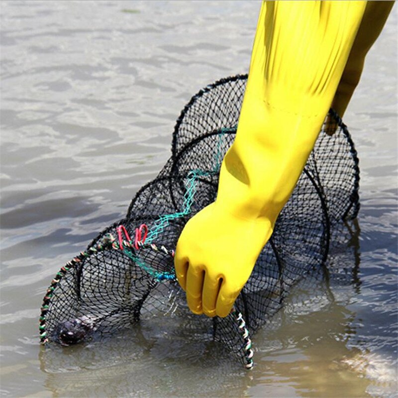 Trampa plegable de pesca de 4 tamaños, red para mantener el cangrejo, langosta, trampa para olla, Red de Anguila, gambas, cebo vivo