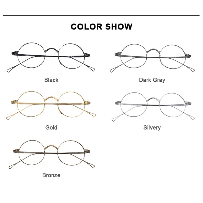 Montatura per occhiali rotondi in puro titanio stile coreano da uomo occhiali da vista ultraleggeri fatti a mano montature per occhiali di design di lusso