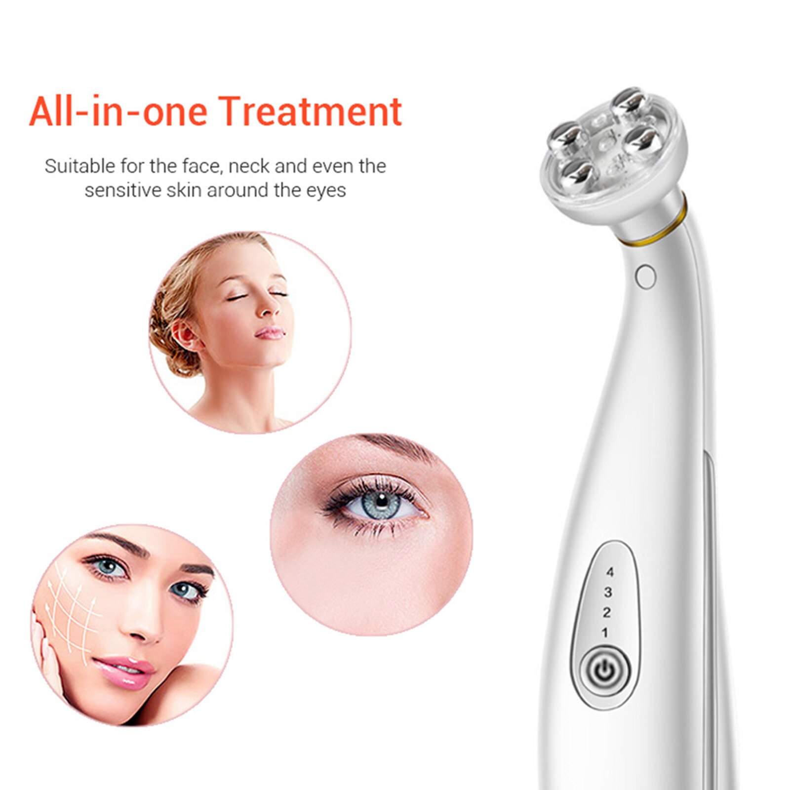 Eye Massage Eyes Facial Massager Wand for Dark Circles Puffiness & Fatigue Removal USB Rechargeable Eye Face Massage Eye Beauty
