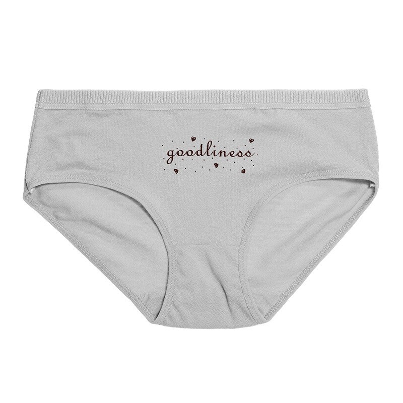 Vrouwen Katoenen Ondergoed Zacht Meisjes Brief Gedrukt Gestreepte Slipje Slips Vrouwelijke Menstruatie Lingerie: N33-3