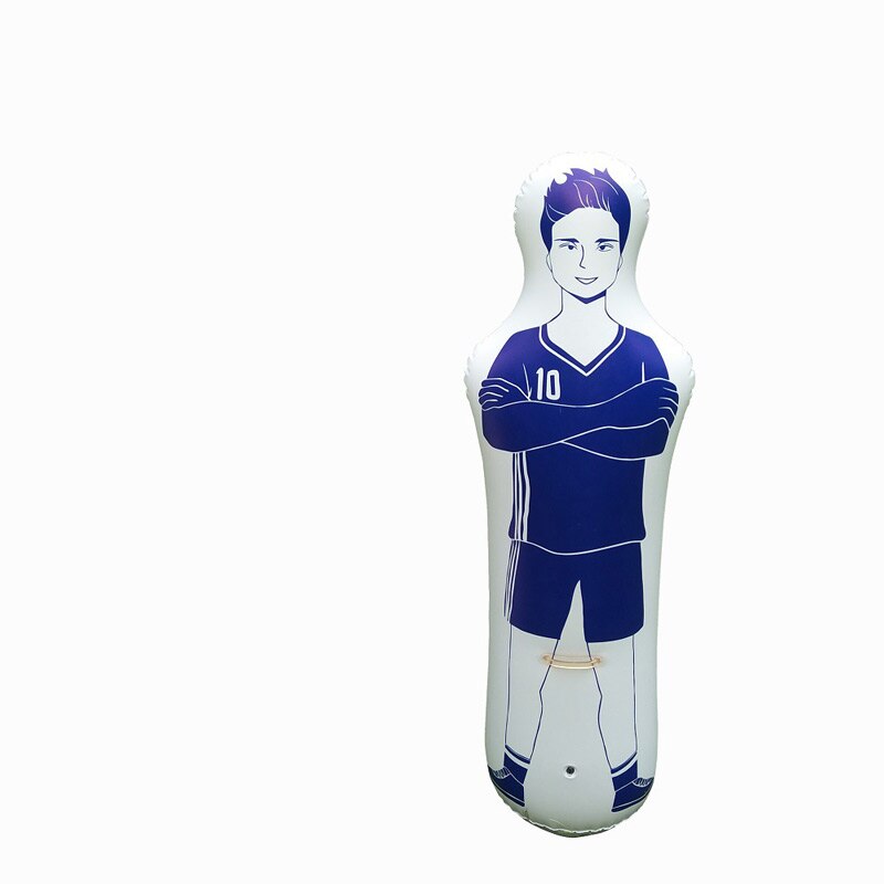 Oppustelig fodbold dummy målmand luft mannequin frispark forsvarsspiller fodbold træningsværktøj oppustelig tumbler væg til børn: Blå