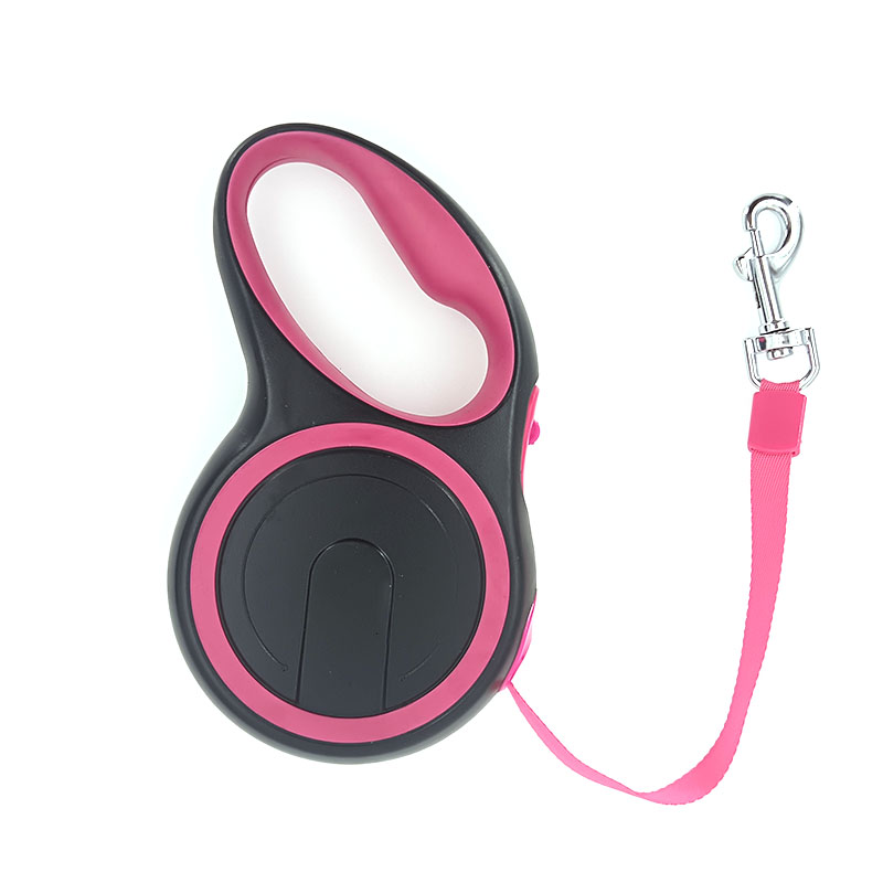 Correa larga y fuerte para perros grandes, correa de nailon duradero, retráctil, para caminar, correa de cuerda de perro extensible automática: RoseRed / 3M