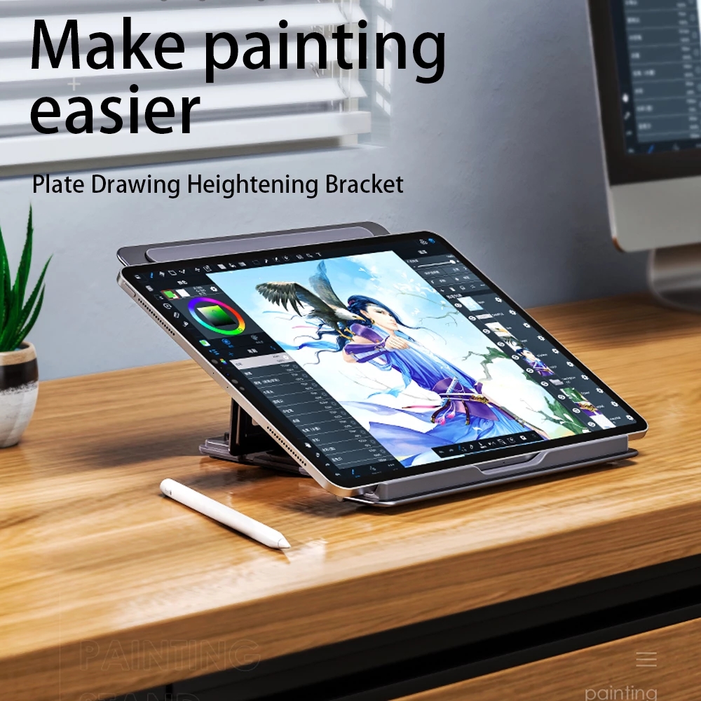Drawing Digital Tablets Holder Tablet Stand for iPad Pro Air Mini 7-12.9'' Drawing Monitor Holder Aluminum Adjustable iPad Stand