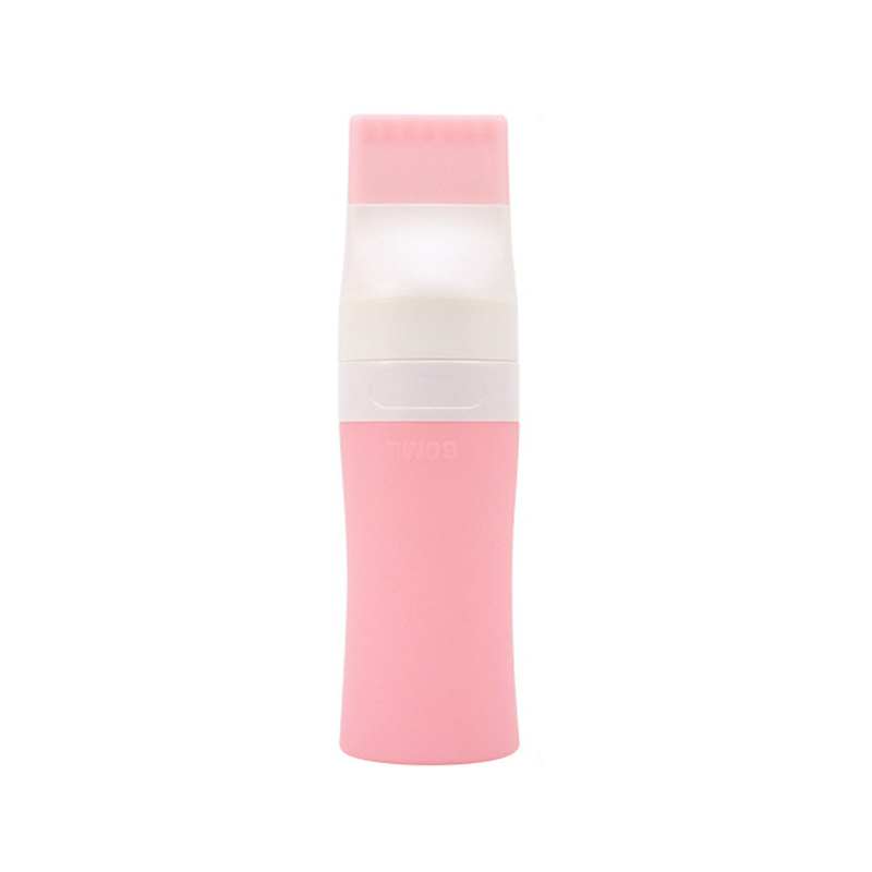 1PC 38/60/80ml Porous Silicone Dispensing Bottle Shampoo Body Wash Hair Dye Lotion Refillable Bottling Portable Travel: light green