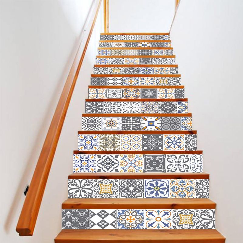 13pcs/set 3D Stair Riser Floor Stickers Waterproof Removable Self Adhesive DIY Stairway Decals Murals Home Decor: 49