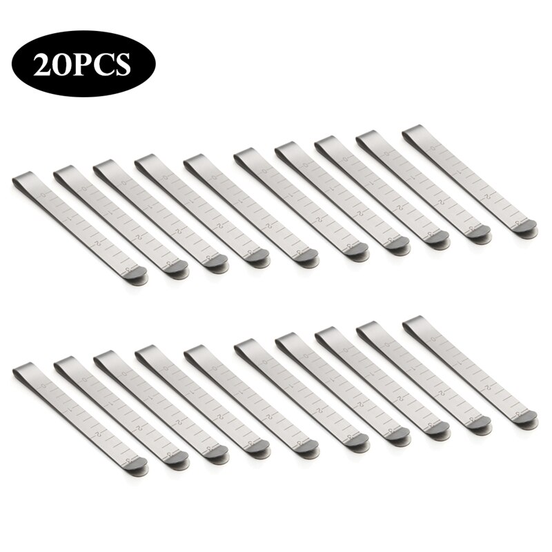 20pcs Metal Sewing Crimping Clip Stainless Steel Hemming Clips Ruler for DIY Sewing & Stitching Pinning Marking: 20pcs