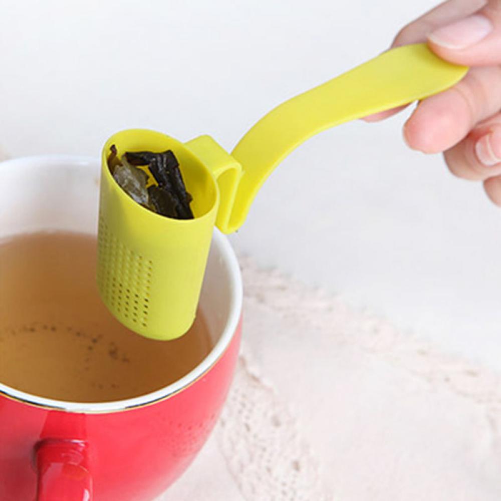 1pc søte sommerfugl te poser siler filter te infusjon silikon teposer te verktøy moro tegneserie te tilbehør rosa: Solbrun