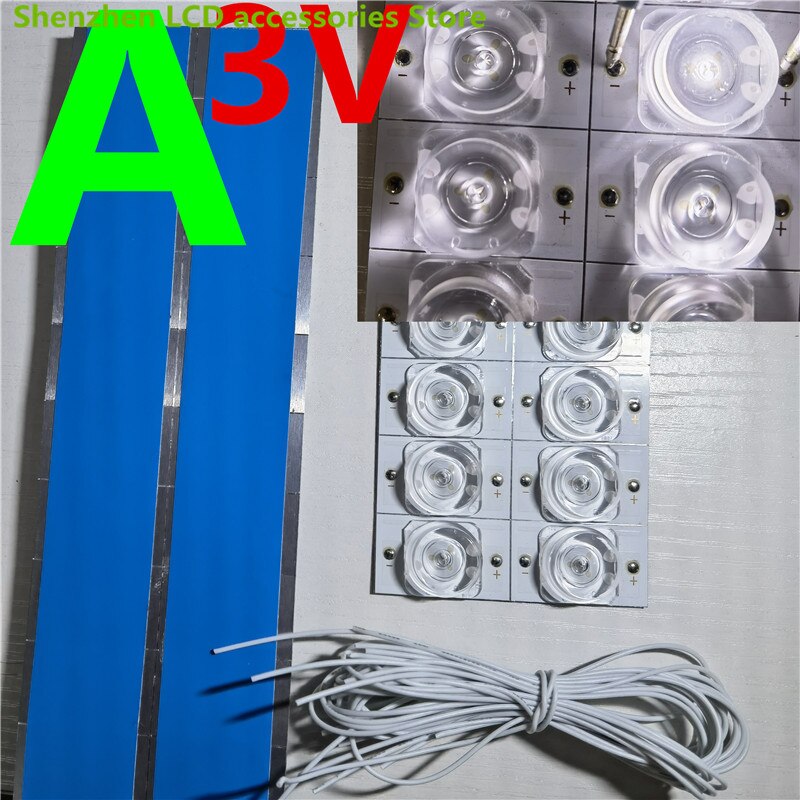 3v 6v SMD Lamp Beads with Optical Lens Fliter for LED TV Repair LED55d2000i: Square  3V   40PCS