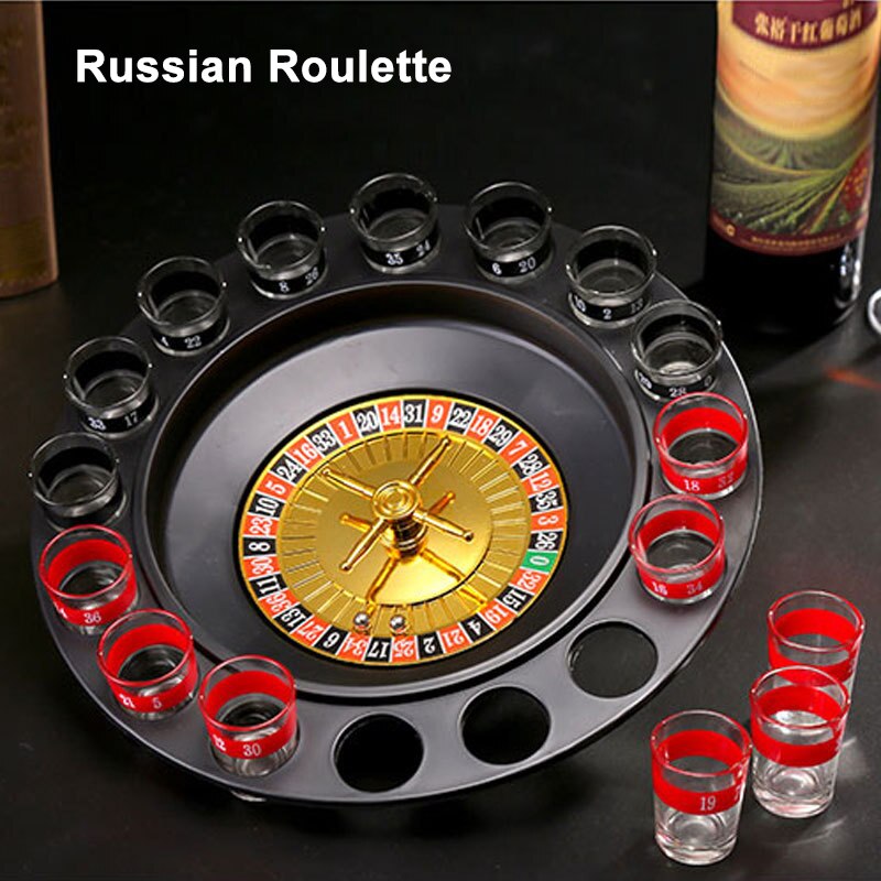Shots Glass Roulette Drinking Game Set with 16 Shots Glasses Adult Party Games Best Price