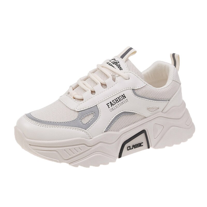 Chaussures réfléchissantes femmes printemps Style respirant étudiants chaussures de sport femmes Tennis rouge chaussures Extra haute 0321