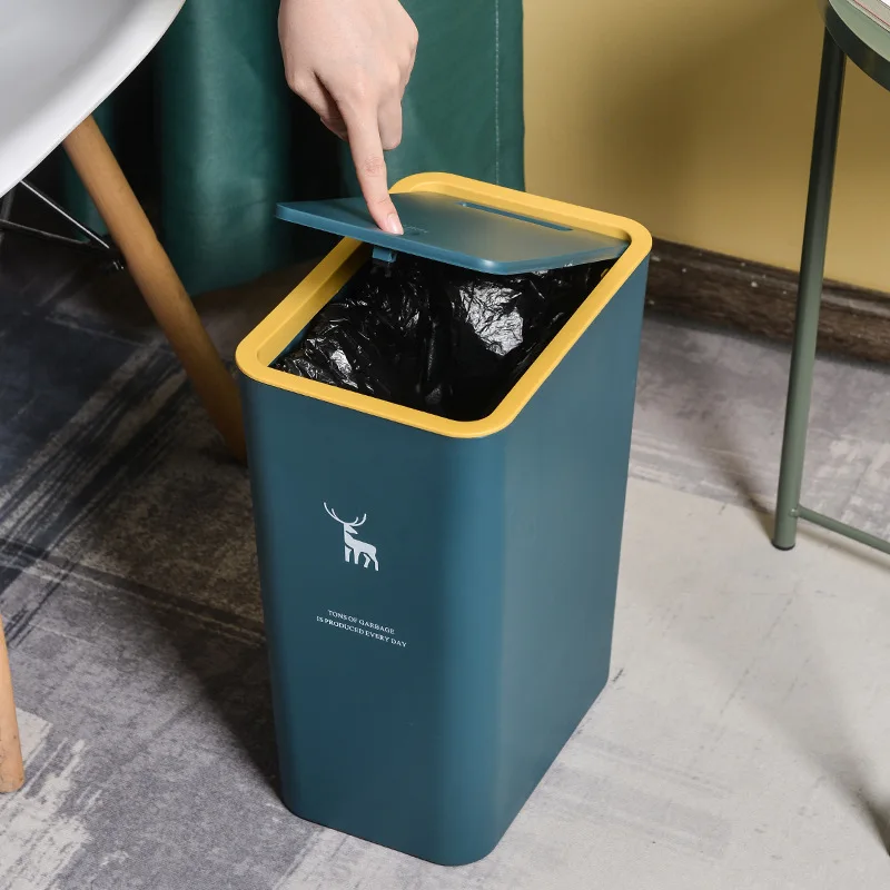 Kunststoff-Mülleimer mit großer Kapazität, Badezimmer-WC-Abfallbehälter, Heimgebrauch, Mülleimer, hygienisch, beliebtes Online-Produkt, Haushaltsbedarf