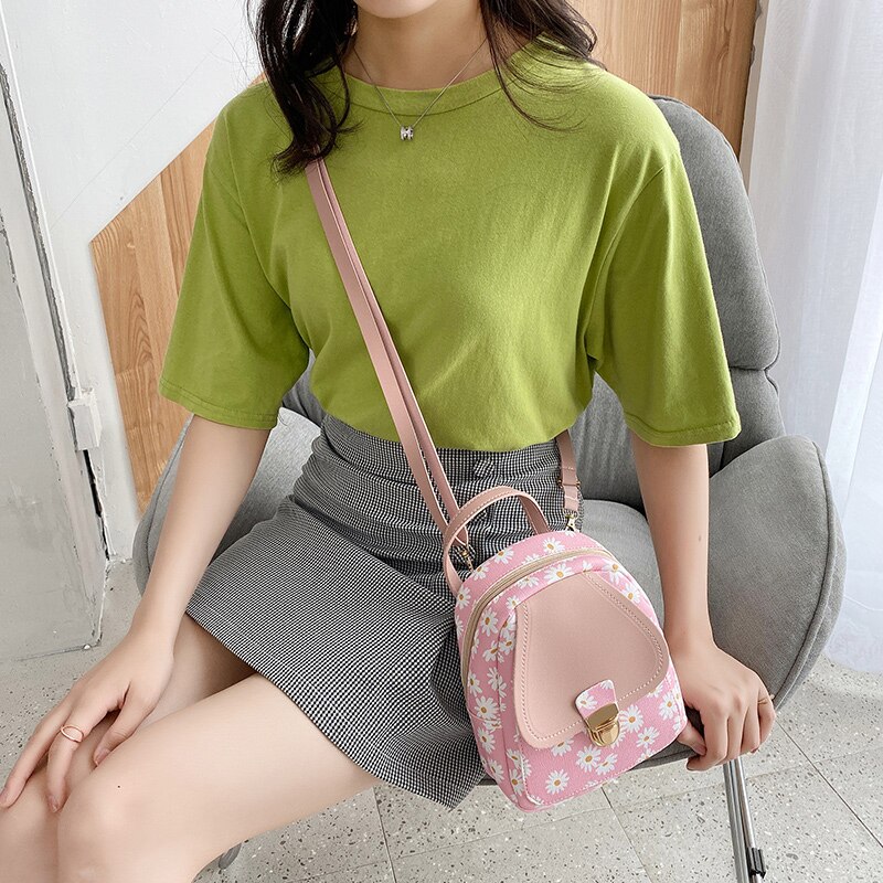Vento marea mini rygsæk crossbody tasker til teenagepige kvinder skulder telefon pung koreansk stil trendy kvindelig taske