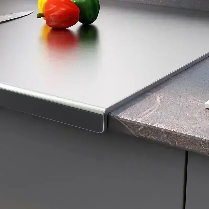 Panneau et planche à découper en acier inoxydable 316, planche à découper à surface amassée extra large double face épaissie pour la cuisine et la maison