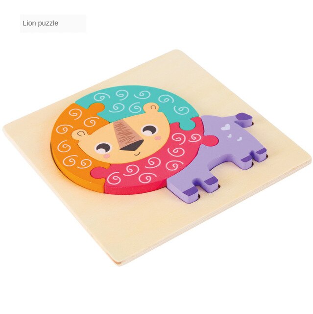 Puzzle tridimensionale infantile blocchi di Puzzle in legno assemblaggio educazione precoce bambini educativi 2-5 anni: 10