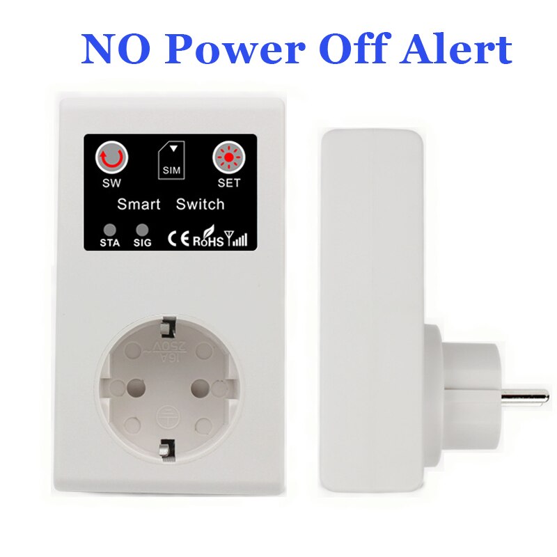 EU GSM Power Socket Remote Control 16A Smart Power Socket Outlet Temperature Sensor Controller Plug Intelligent Relay: Black2