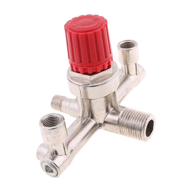 Dubbele Outlet Buis Legering Luchtcompressor Schakelaar Drukregelaar Valve Fitting