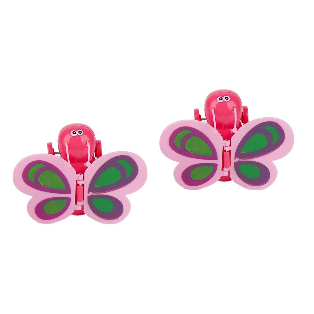 1 pieza Mini mariposa caminar juguetes divertido plástico forma de Animal alas viento-up juguete para niños color al azar: Default Title