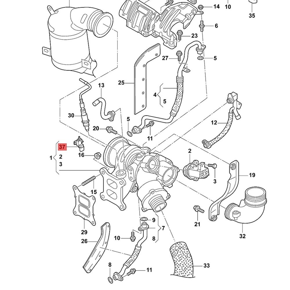 3 sztuk 06F 906 283 F 06F906283F turbosprężarka doładowania zawór elektromagnetyczny dla Jetta golf Passat CC Tiguan A3 A4 A6 A8 TT EA888 2.0TFSI