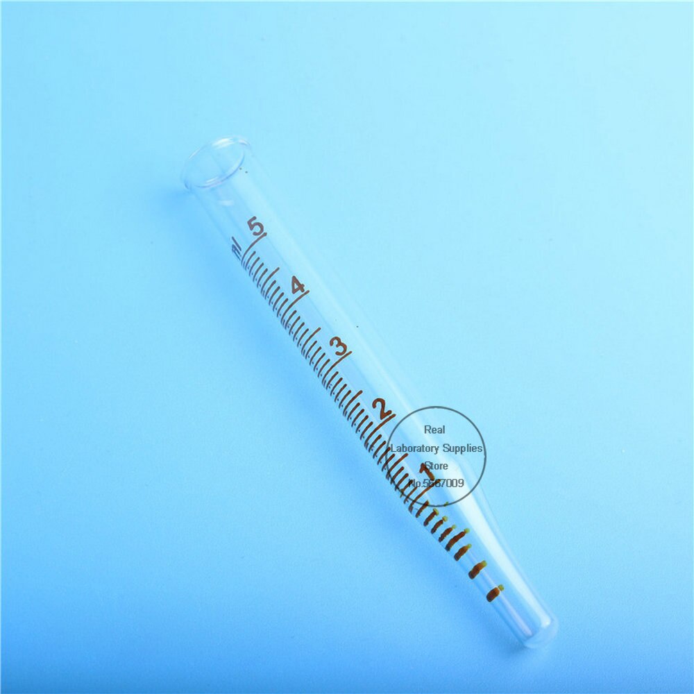 10pcs/lot Lab Graduated V-shape bottom 5ml 10ml 15ml 20ml glass Graduated centrifuge tube