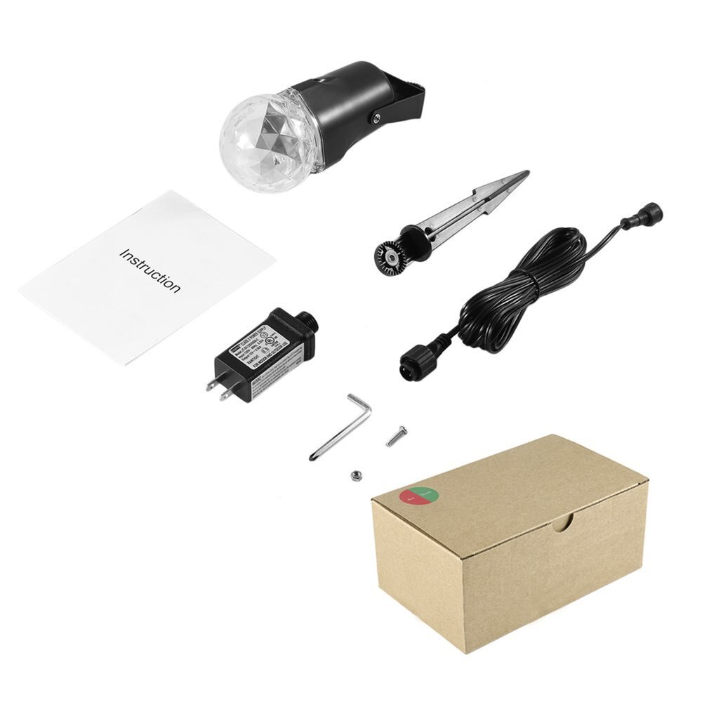 US Plug Waterproof Magical Spotlight Rotating Led Projector Light with Flame Lightings for Christmas Festival Decorations