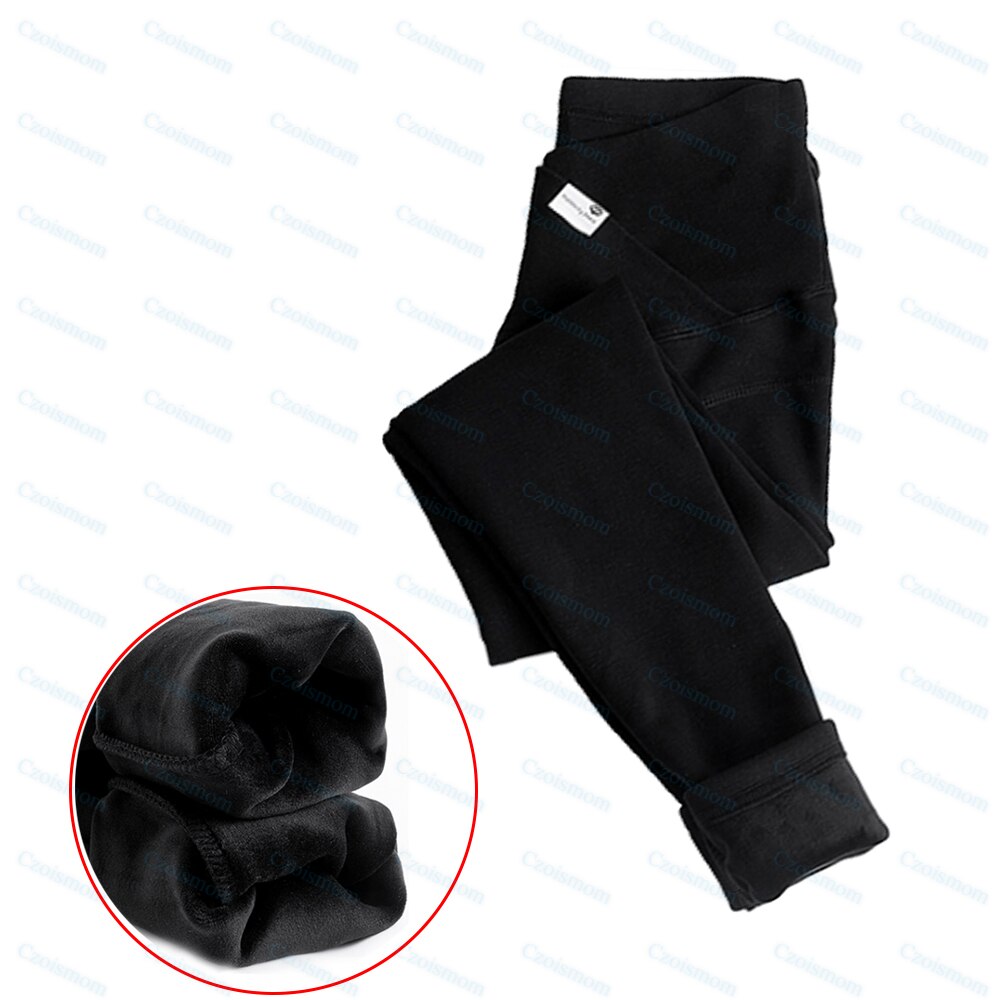Mallas cruzadas de invierno para mujeres embarazadas, pantalones de maternidad, cintura baja en V, Leggings de vientre, pantalones de tubo de algodón para embarazo