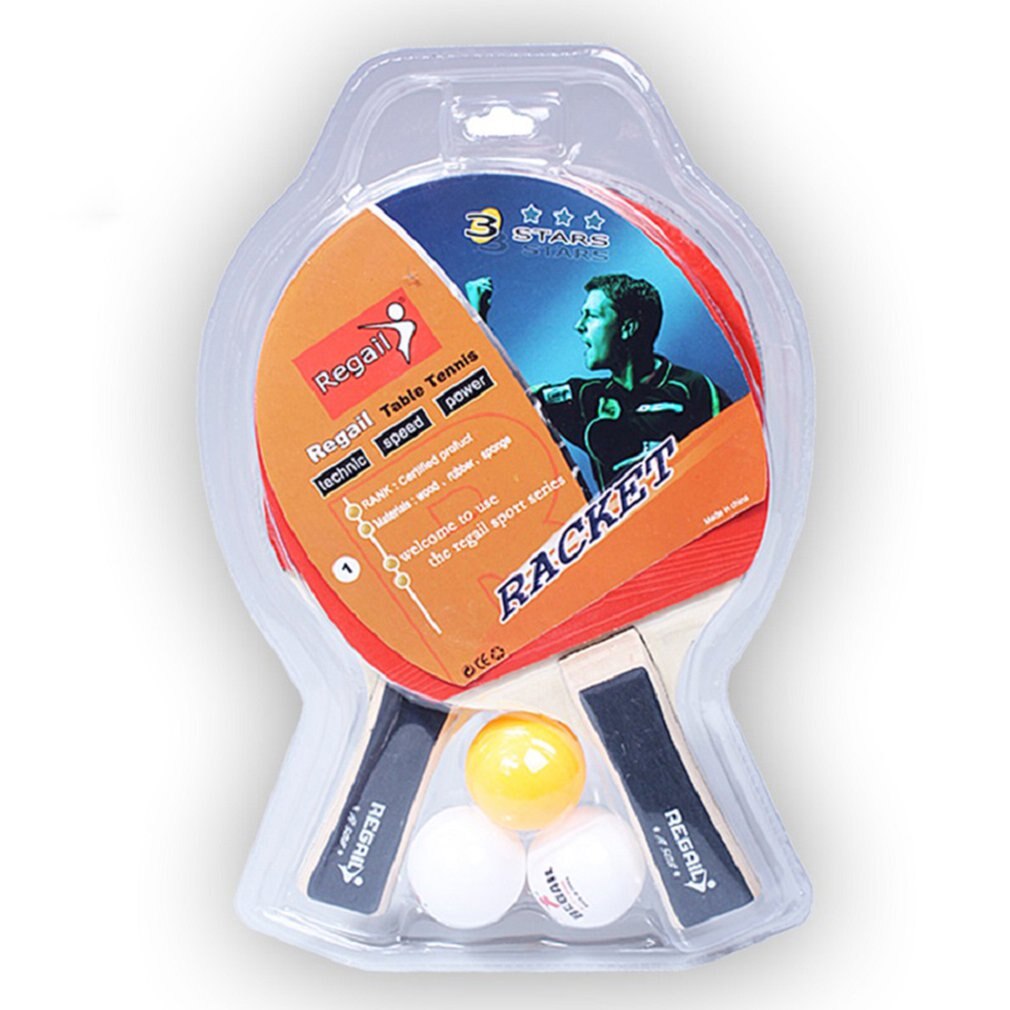 thumbnail image 2 of 3-Star Table Tennis Rackets Inverted Rubber On Both Sides For Beginner - Table Tennis Racket And 2 of 11
