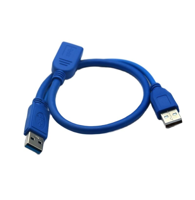 Czarny USB 3.0 Y typ kabla w dwa gniazda USB 3.0 A męnarty na USB żeńskie Y kabel dla zewnętrzny dysk twardy z dodatkowa moc 30cm 50cm