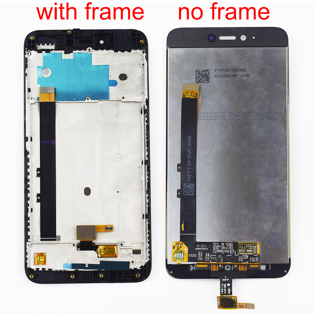 5,5 ''Für Xiaomi Redmi Hinweis 5A LCD Display Für Redmi Note5A MDG6 LCD Display Touch Digitizer-bildschirm Modul montage Rahmen