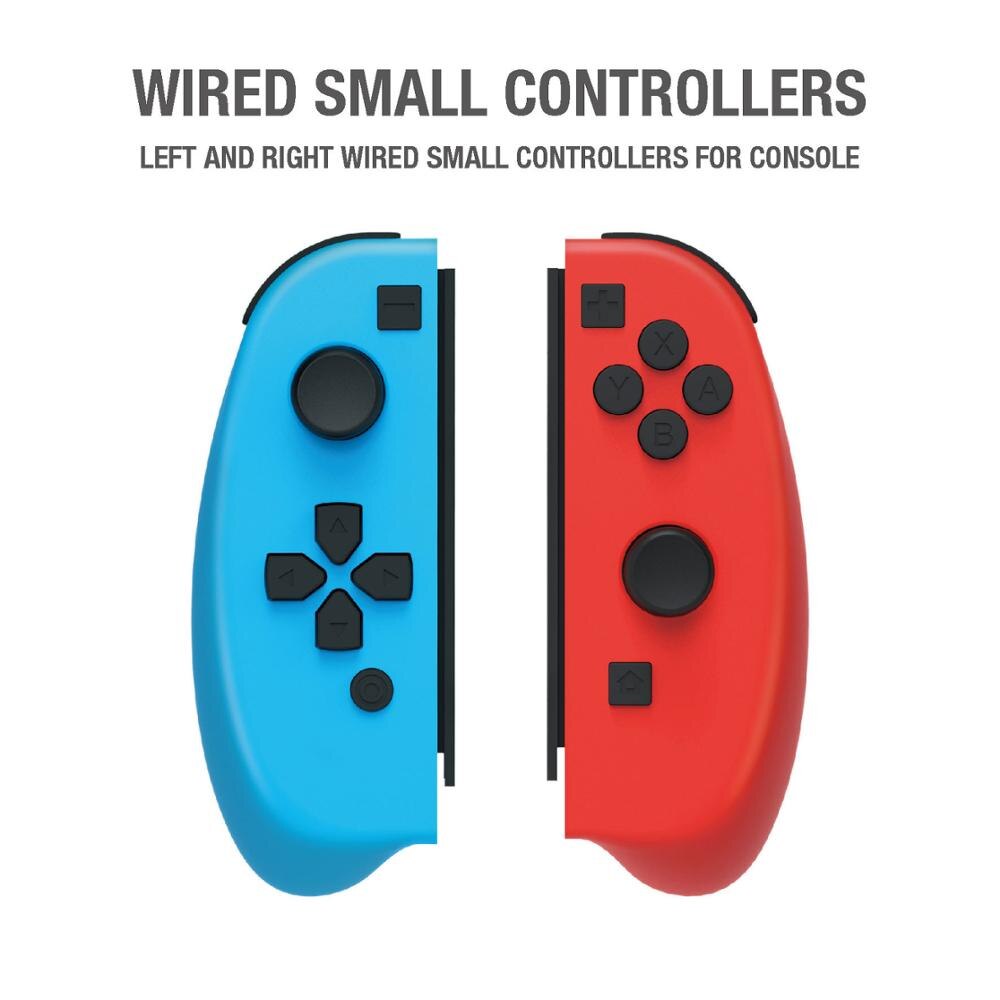 left and right wired small controllers for console for Nintend Switch plug and play not need charger Wired Joystick Gamepad: Default Title