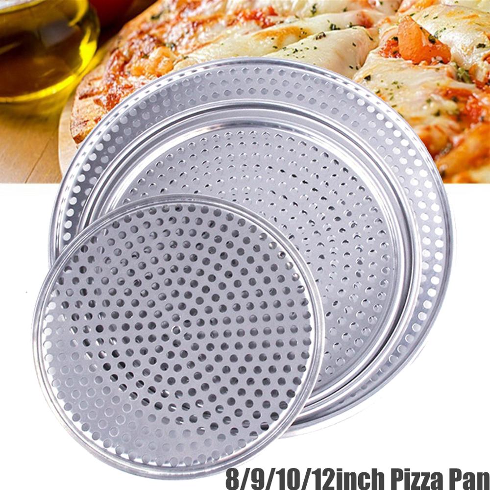 Pizza Bakken Lade Plaat Thuis Aluminium Pizza Pannen Met Gaten Non Stick Ronde Vorm Cooking Supplies