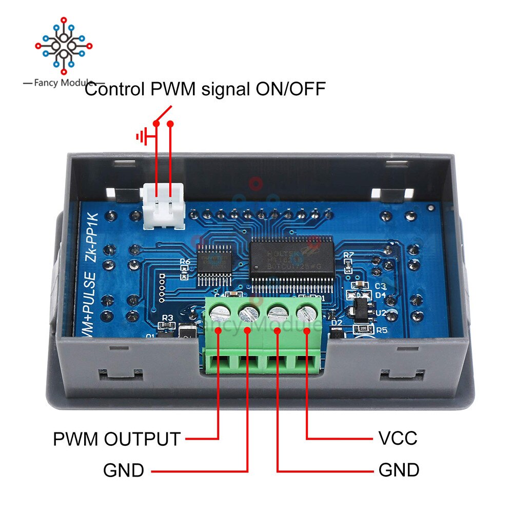 ZK-PP1K Dual Mode LCD PWM Signal Generator 1-Channel 1Hz-150KHz PWM Pulse Frequency Duty Cycle Adjustable Square Wave Generator