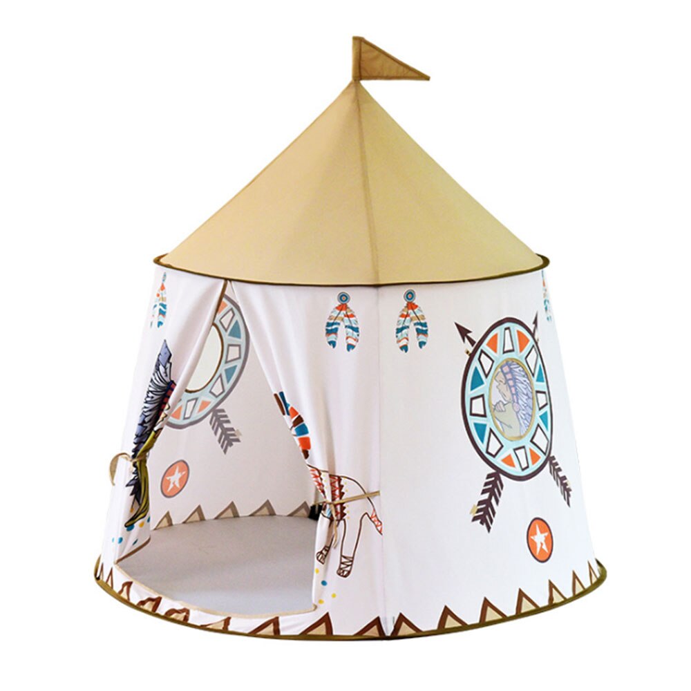 La Tenda del capretto Casa Portatile Principessa Castello Presente Pieghevole Appendere la Bandiera Dei Bambini Teepee Tenda Tenda del Gioco Di Compleanno Regalo Di Natale