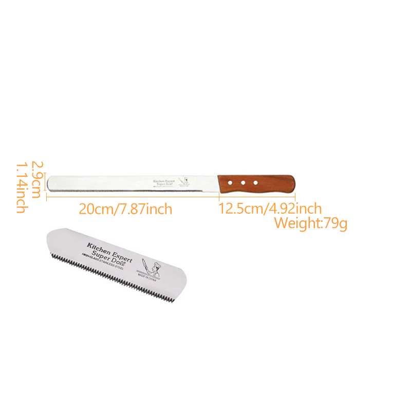 8/10/12/14 Inch Best Serrated Bread Knife Cake Cutting Knife Long Baguette Cutter Stainless Steel Loaf/Bread Slicer/Slicing 0085: Fine tooth 8inch