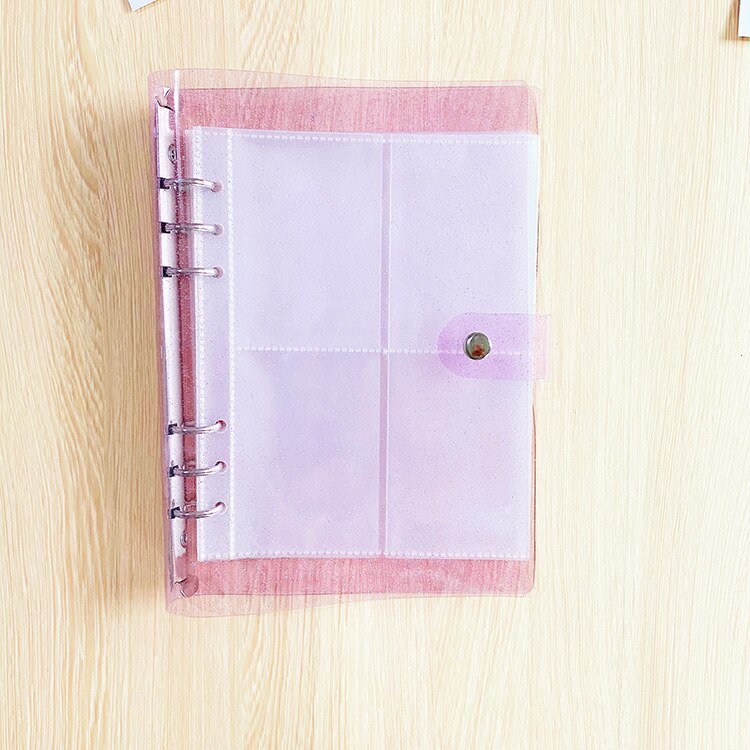 A5 A6 Binder Photocards Collect Book Postcards Organizer Journal Notebook With 10PCS Sleeves School Stationery: A5purple with 10pcs