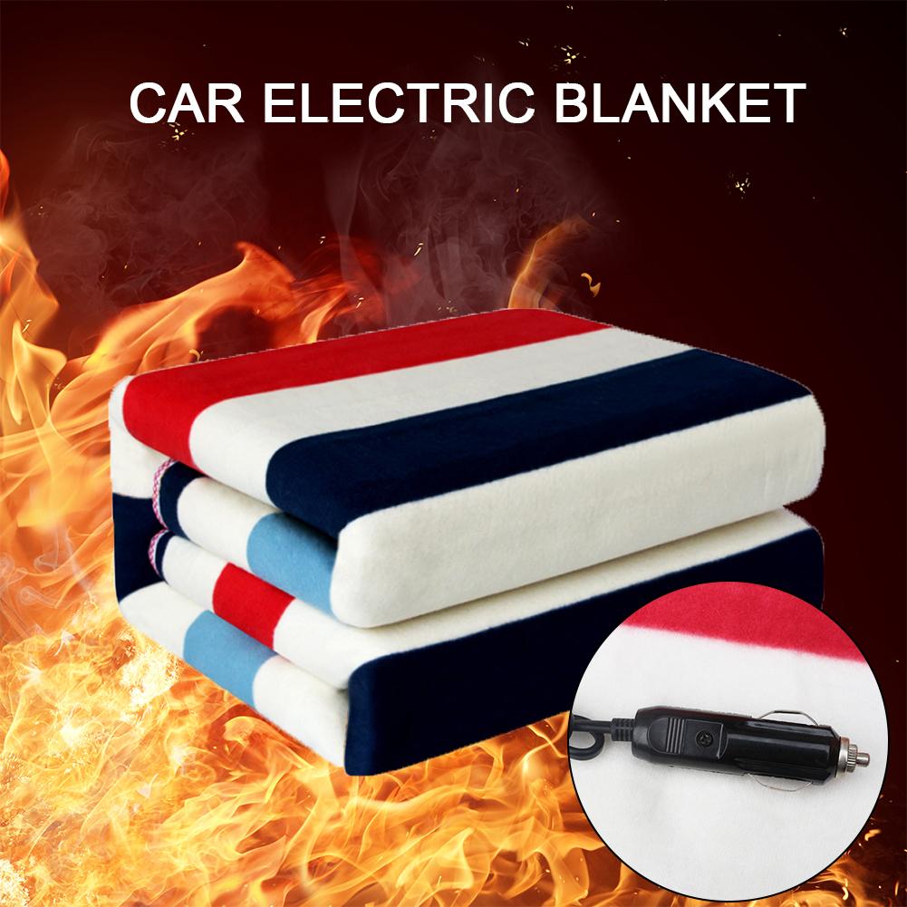 Manta eléctrica para coche de 12V/24V para RV, manta de viaje climatizada para invierno, manta de calefacción resistente al agua, alfombra térmica