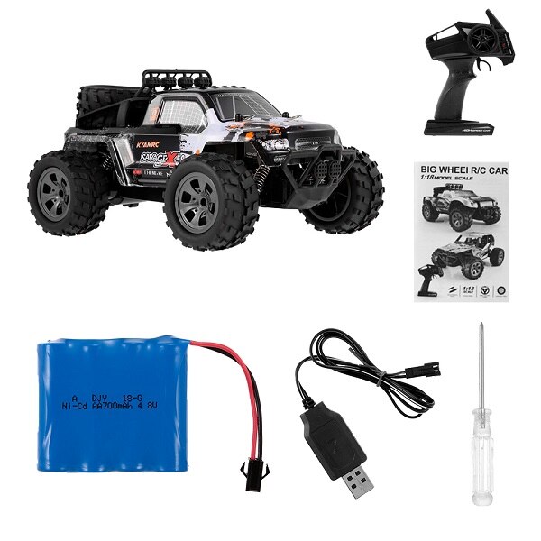 RC Auto 2.4 GHz 1:18 2WD PVC del corpo di Automobile Borsette RC Auto 18 km/h Off-Road King Auto per i principianti Giocattoli per I Bambini Grande Regalo Dei Capretti: Arancione